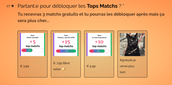 tarifs prix yoyo match 